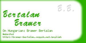 bertalan bramer business card